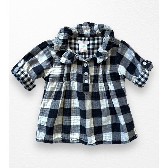 Joe Fresh Textured Plaid Tunic Top, Size 4 - Picture 6 of 8